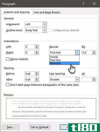 Paragraph Setting