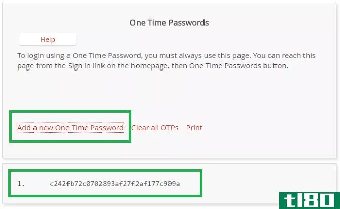 lastpass one-time password