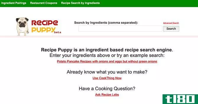 Recipe Puppy Search for Recipes