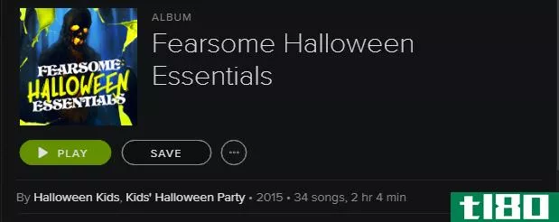 Spotify Playlist -- Fearsome Halloween Essentials