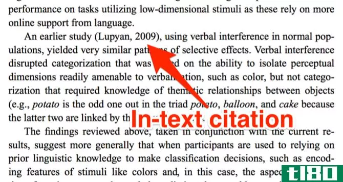 In Text Citation Lupyan