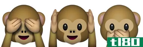 monkeys see hear speak no evil emoji emoticon