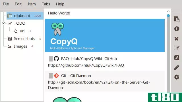 CopyQ App Screenshot