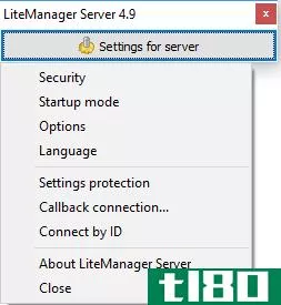 litemanager settings for server