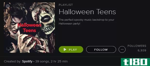 Spotify Playlist -- Halloween Teens