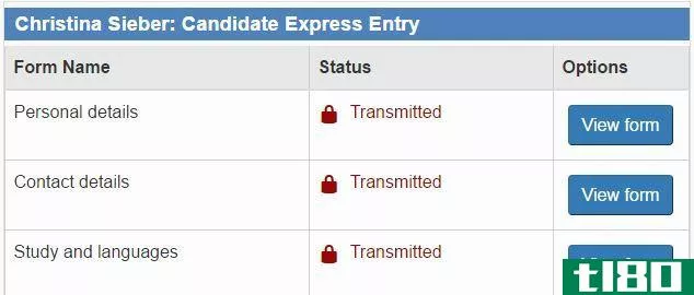Canada Express Entry Forms
