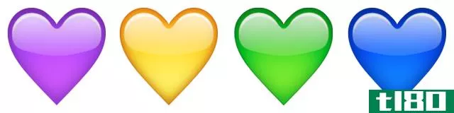 multi-colored hearts emoji emoticon