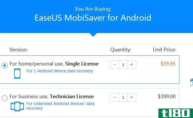 This shows easeus mobisaver android data backup app for backing up or recovering files
