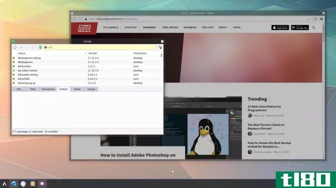 Arch Linux, Linux Distro desktop