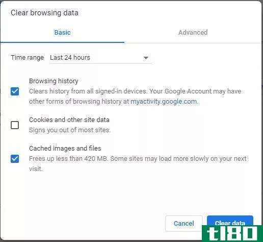 Chrome-Clear-Browsing-Data
