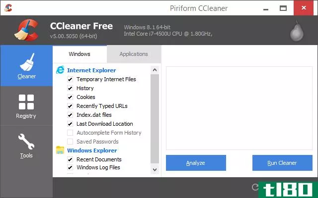 This is a screen capture of one of the best the Windows programs. It's called CCleaner