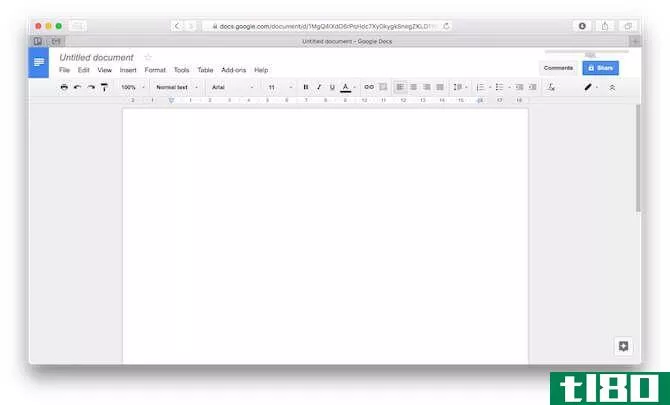 Blank page in Google Docs