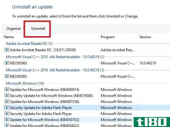 Windows 10 uninstall an update
