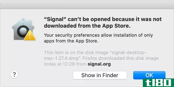 Gatekeeper blocking Signal app from opening on a Mac