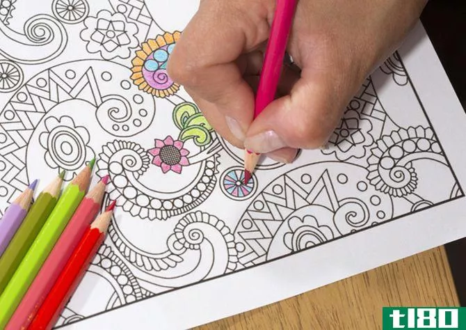 Adult Coloring Book With Pencil