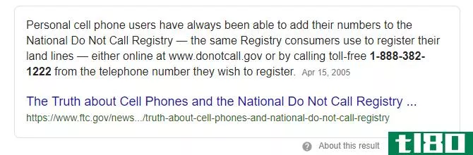Searching for a phone number on Google.