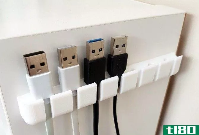 Stop any cable from slipping to the floor and manage cable clutter on your desk with this 3D printable cable holder