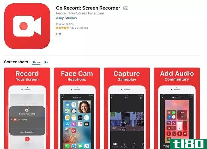 use iTunes store to find screen recording apps