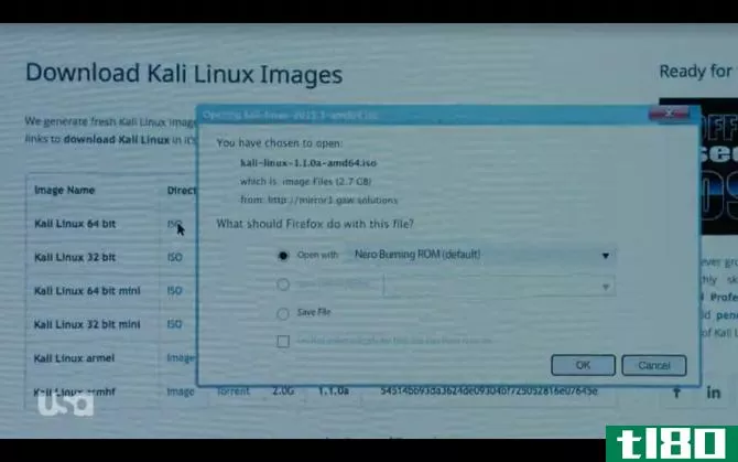 Kali Linux Download on Mr. Robot