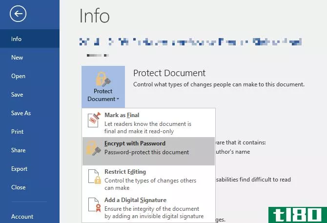 Microsoft Word Encrypt File With Password