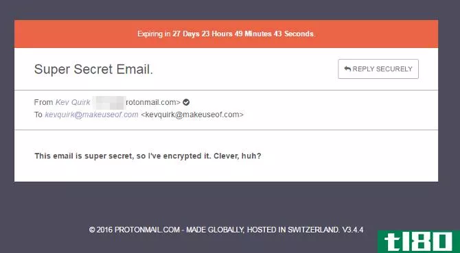 ProtonMail View Encrypted Message