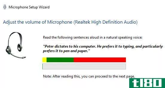 windows 10 speech recognition set up microphone dictate