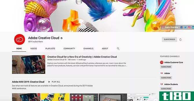 Creative Cloud YouTube Channel