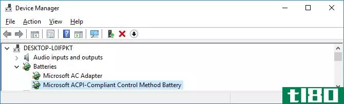 Windows 10 Device Manager battery drivers