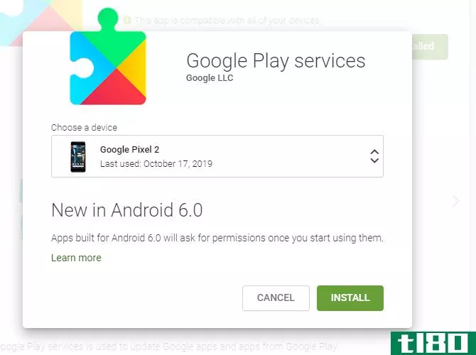 Google Play Services in the web browser