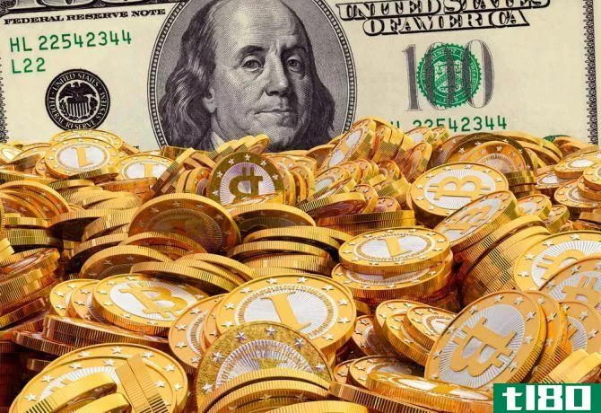 Benjamin Franklin Drowning in Bitcoins