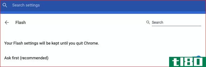 enable flash in google chrome settings tab