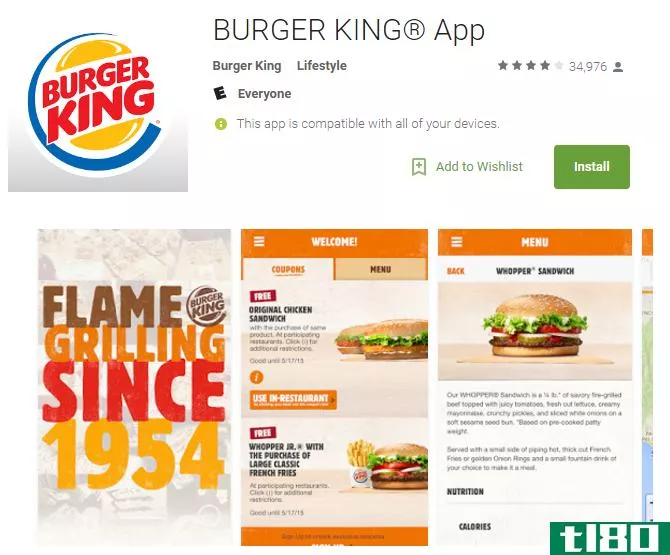 burger king android