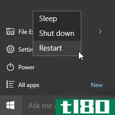 Windows 10 Restart