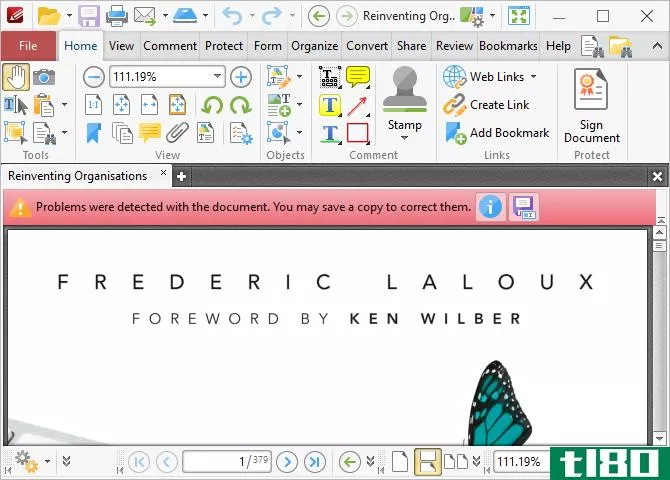 This is a screen capture of PDF-XChange Editor