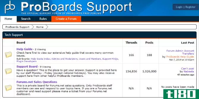 ProBoards forum