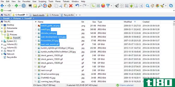 This is a screen capture of the Windows File Explorer alternative xyplorer main screen