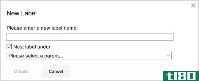 gmail settings create label