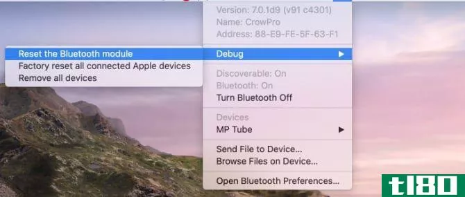 Resetting macOS Bluetooth module