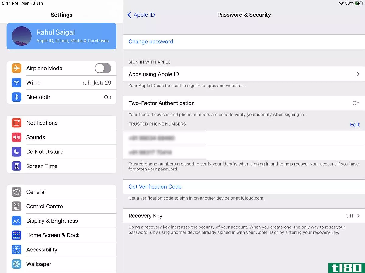 go to change password screen in iOS
