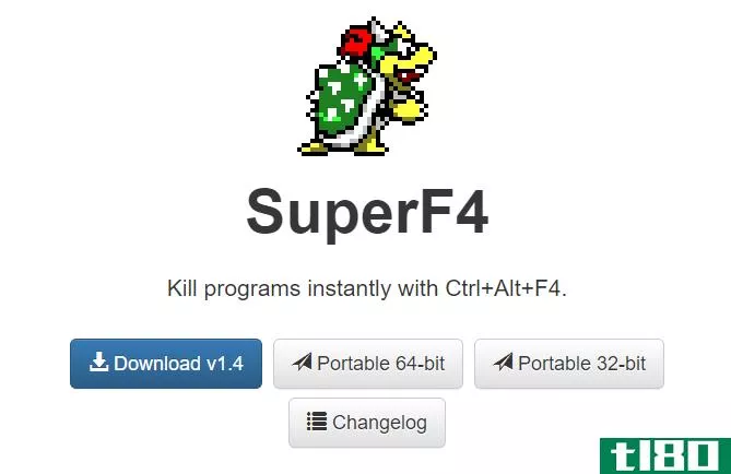 This is a screenshot of the SuperF4 app for Windows