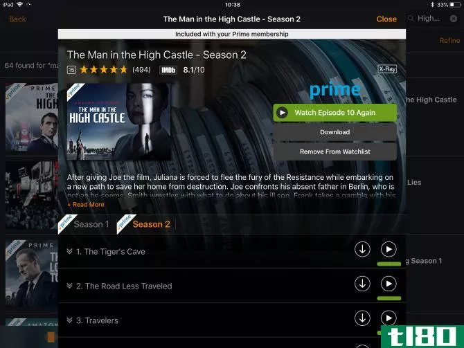 Watch the Man in the High Castle on your iPad