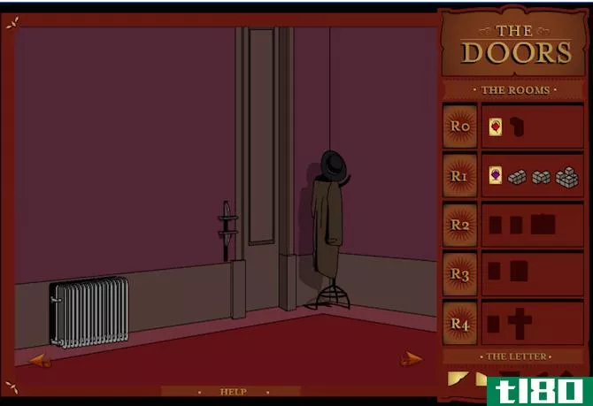 A screenshot of The Doors with an example of the inventory system