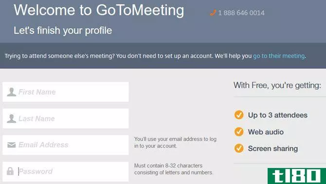 GoToMeeting -- Signup