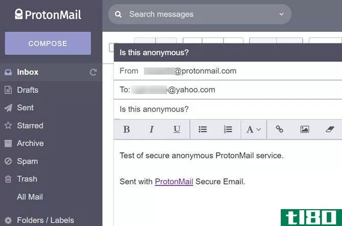 ProtonMail email interface
