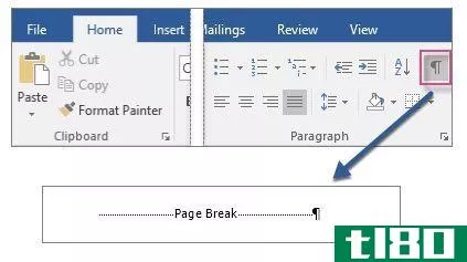 Microsoft Word 2016 - Page Break