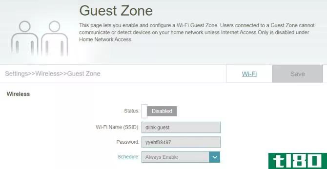 d-link guest wifi option