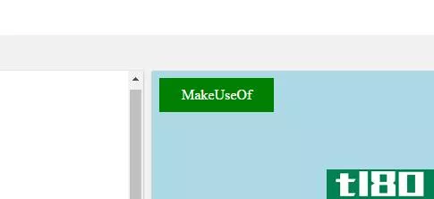 CSS code example MakeUseOf link button