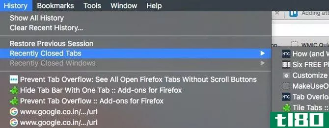 firefox recently closed tabs