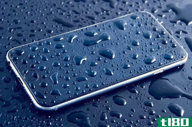 Wet iPhone screen