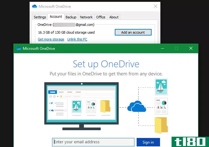 OneDrive Add NewAccount Windows